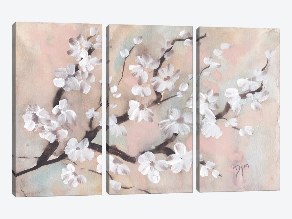 Tree Blossom Branch by Beverly Dyer 3-piece Canvas Print