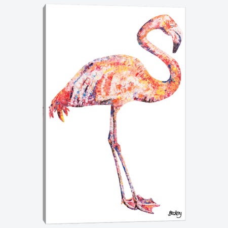 Flamingo Canvas Print #BEC12} by Becksy Canvas Art Print