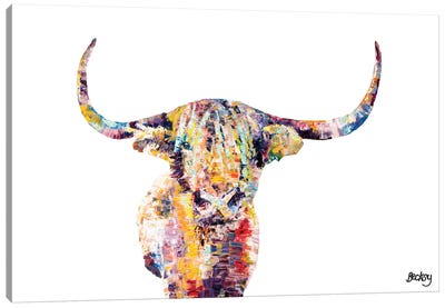 Highland Cow Canvas Art Print - Becksy
