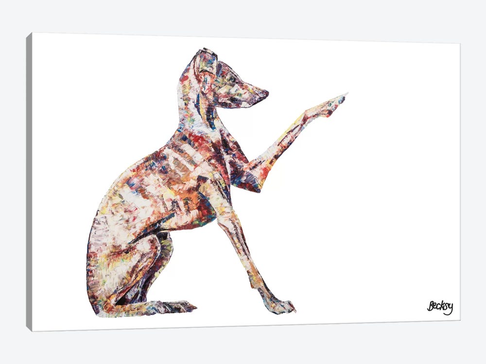 Italian Greyhound by Becksy 1-piece Canvas Artwork