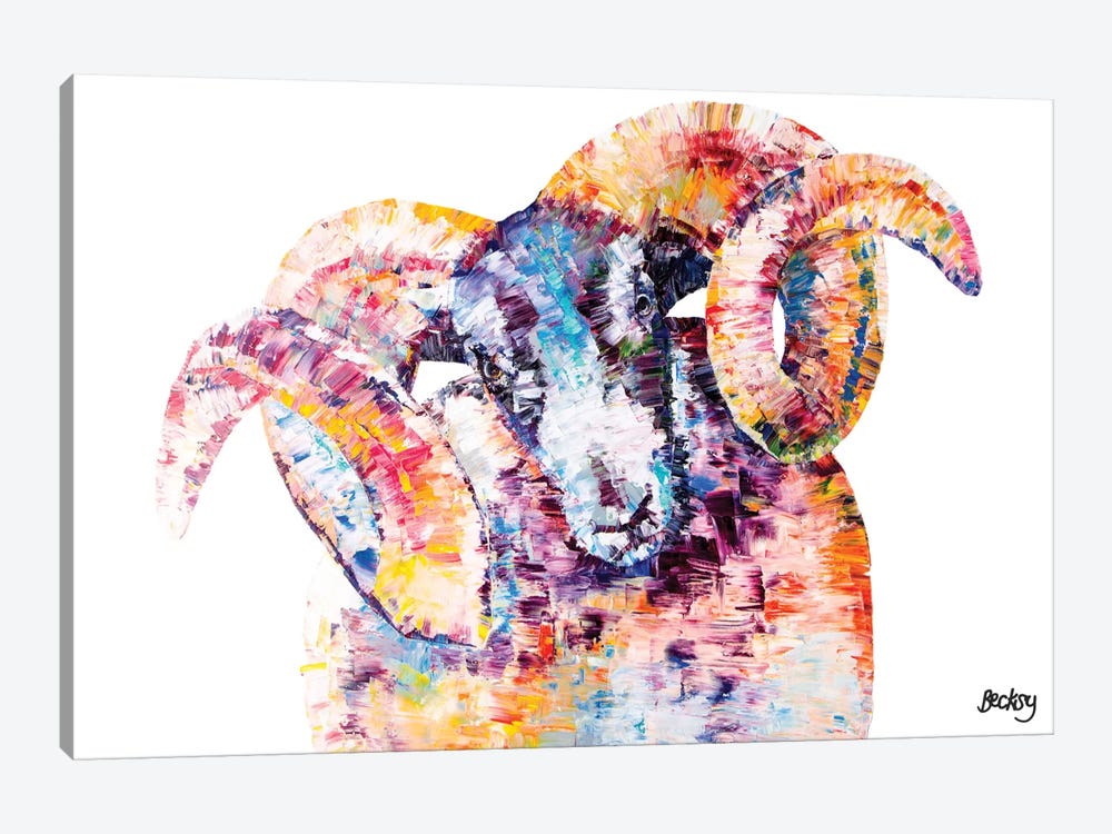 Black-Faced Sheep by Becksy 1-piece Canvas Art