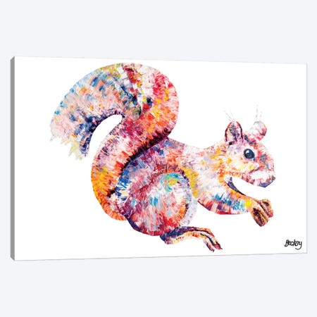 Red Squirell Canvas Print #BEC36} by Becksy Canvas Art