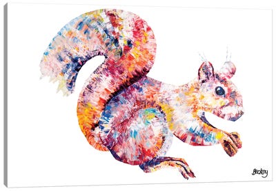 Red Squirell Canvas Art Print - Squirrel Art