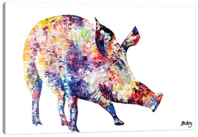 Wild Boar Canvas Art Print - Becksy