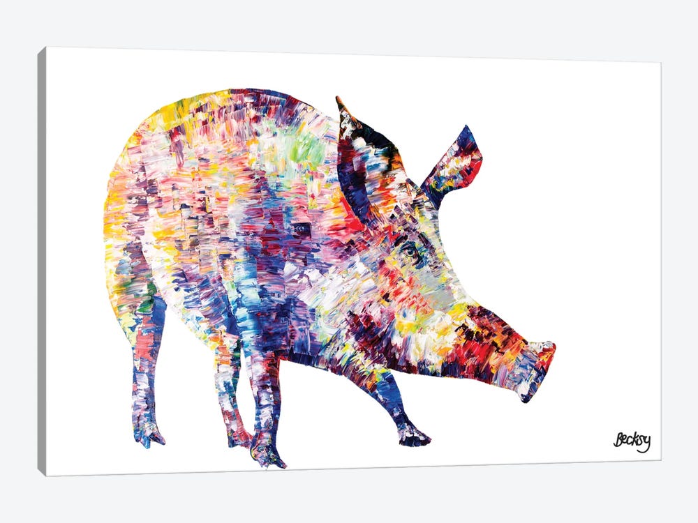 Wild Boar by Becksy 1-piece Canvas Art Print