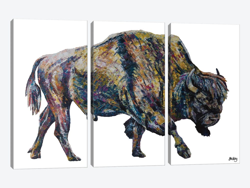 Buffalo by Becksy 3-piece Canvas Art