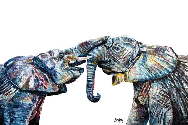 Elephants: Bahati & Bashasha by Becksy