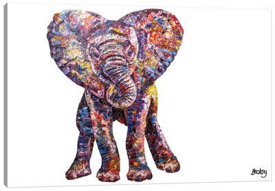 Caper Canvas Art Print - Elephant Art
