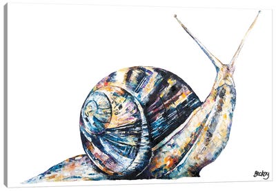Mr Beeching Canvas Art Print - Snail Art
