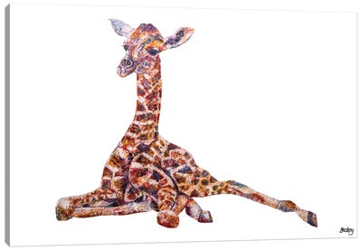 Clementine Canvas Art Print - Giraffe Art