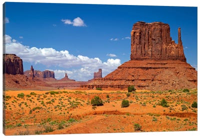 West Mitten Butte, Monument Valley, Navajo Nation, Arizona, USA Canvas Art Print - Danita Delimont Photography
