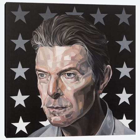 David Bowie Canvas Print #BEE11} by Jo Beer Art Print