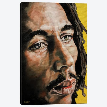 Bob Marley Canvas Print #BEE34} by Jo Beer Canvas Artwork