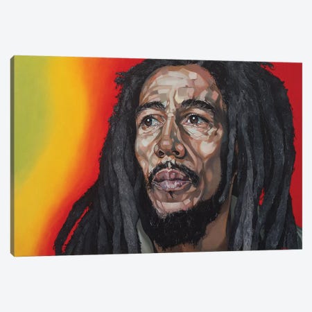 Bob Marley Canvas Print #BEE3} by Jo Beer Canvas Art