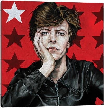 Bowie Cigarette Break Canvas Art Print - David Bowie