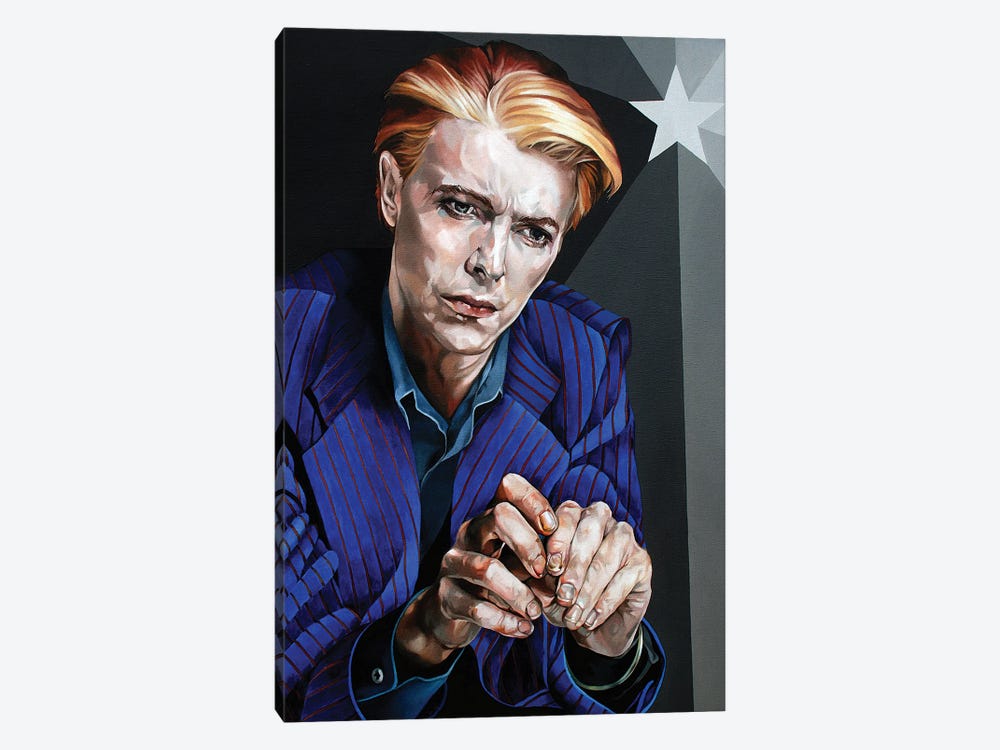 Bowie In Blue by Jo Beer 1-piece Canvas Artwork