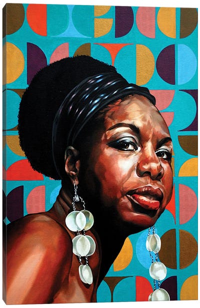 Rebel With A Cause Canvas Art Print - Nina Simone
