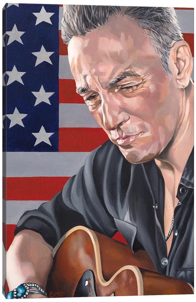 Bruce Almighty Canvas Art Print - Bruce Springsteen