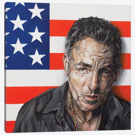 Bruce Springsteen Canvas Print #BEE6} by Jo Beer Art Print