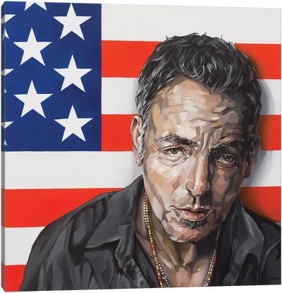 Bruce Springsteen Canvas Art Print - Jo Beer