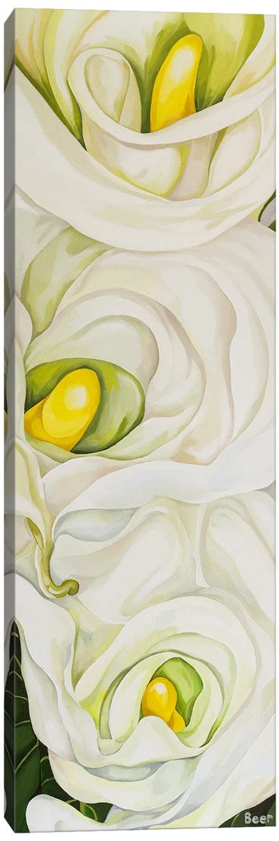 Calla Lily With Palm Canvas Art Print - Similar to Georgia O'Keeffe
