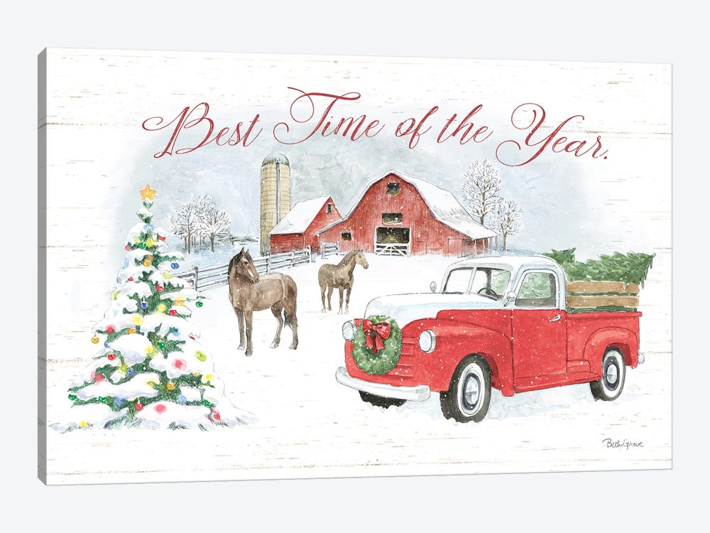 Farmhouse Holidays V by Beth Grove 1-piece Canvas Print