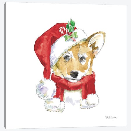 Holiday Paws VIII on White Canvas Print #BEG139} by Beth Grove Art Print