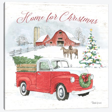 Farmhouse Holidays VII Canvas Print #BEG18} by Beth Grove Canvas Print