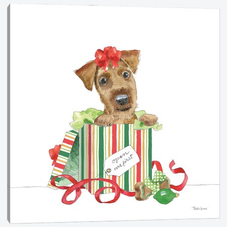 Holiday Paws II on White No Words Canvas Print #BEG190} by Beth Grove Art Print