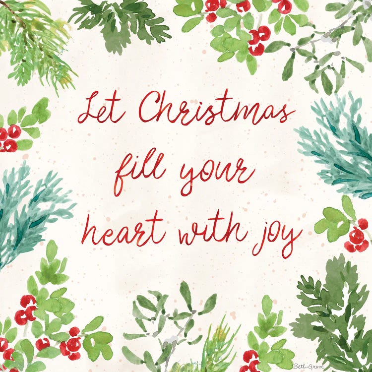 Santas List VI by Beth Grove wall art