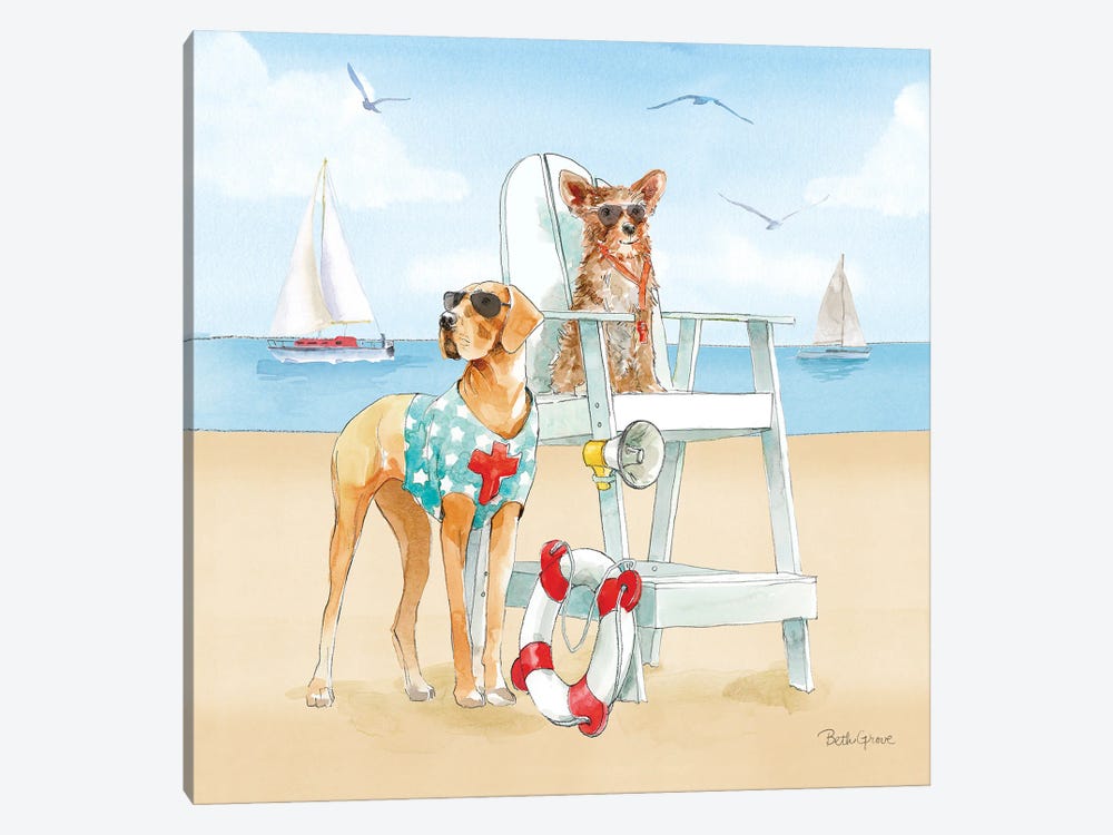 Summer Fun at the Beach IV by Beth Grove 1-piece Canvas Print
