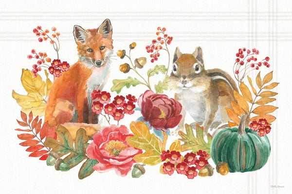 Gingham: Wooded Harvest I by Beth Grove