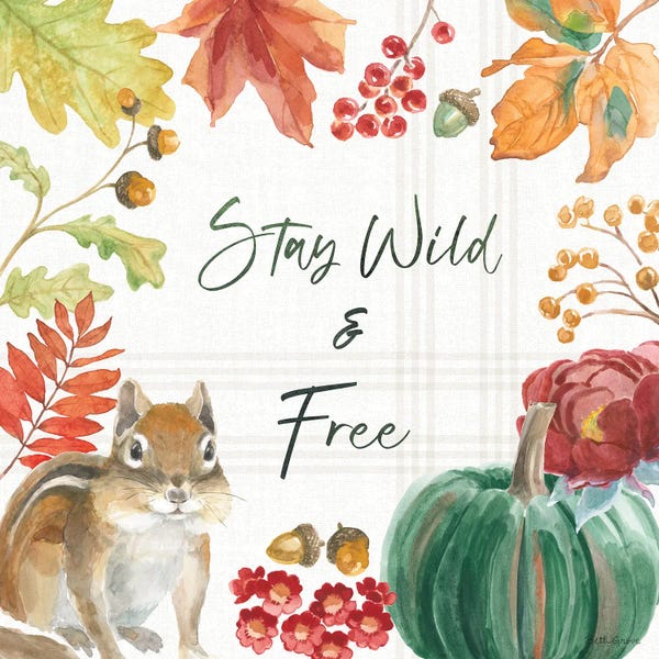 Chipmunks: Wooded Harvest VI by Beth Grove