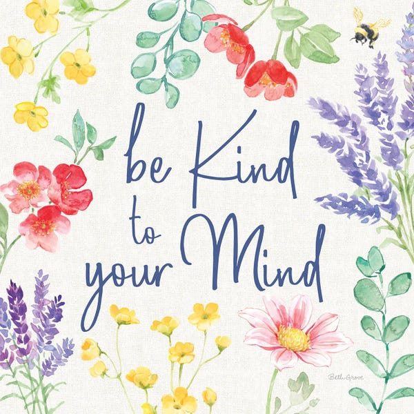 Mental Health Awareness: Fresh Floral V by Beth Grove