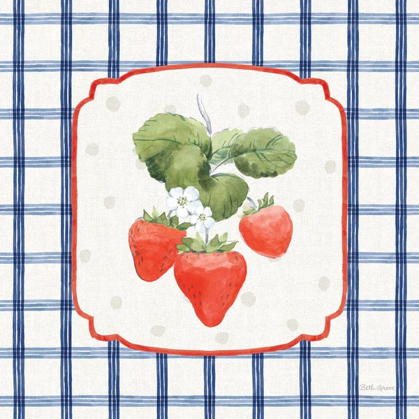 Gingham: Summer Stems I by Beth Grove