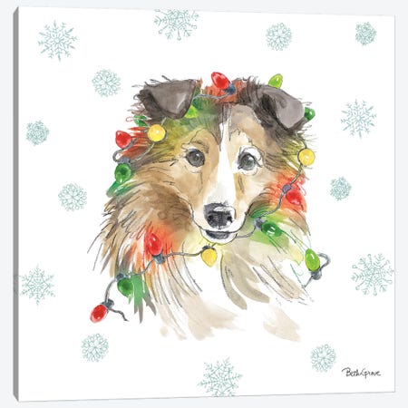 Holiday Paws IX Canvas Print #BEG24} by Beth Grove Canvas Art Print