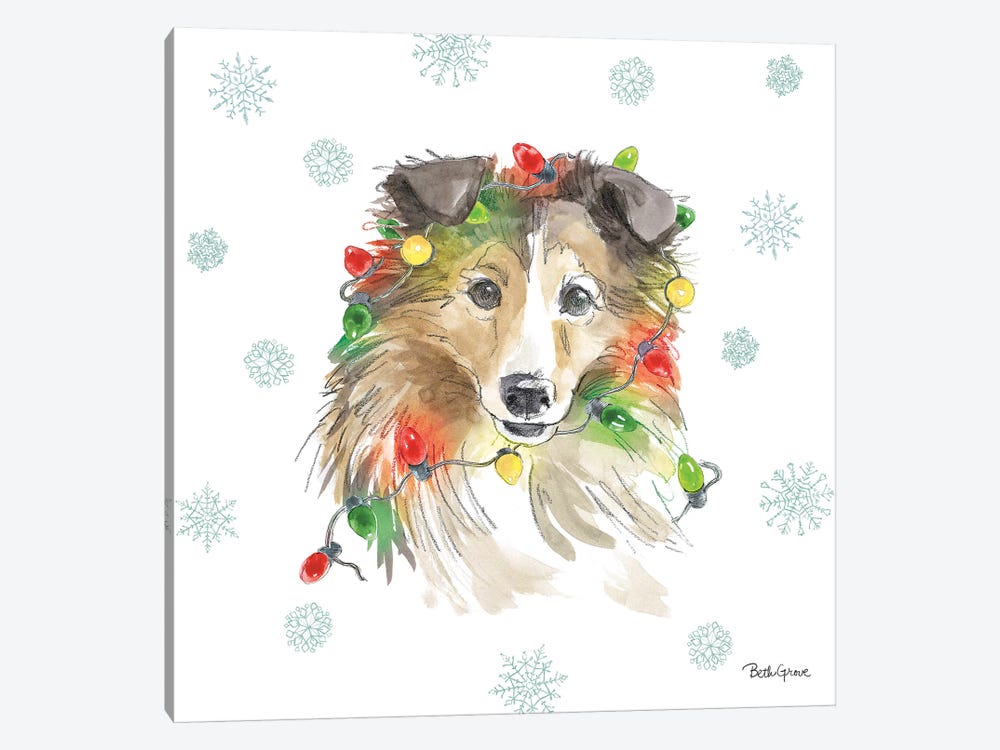 Holiday Paws IX by Beth Grove 1-piece Canvas Print