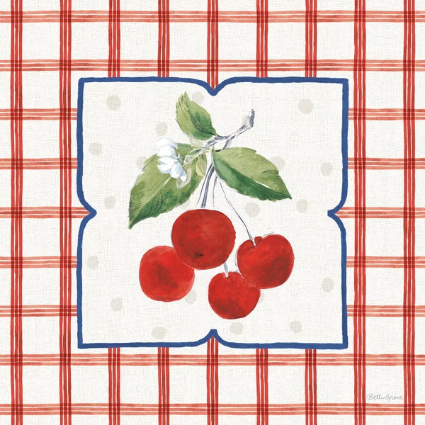 Gingham: Summer Stems II by Beth Grove