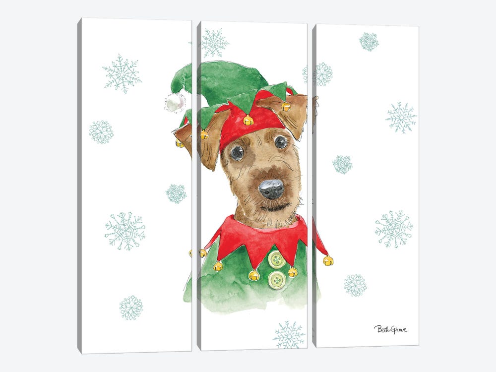 Holiday Paws VII 3-piece Canvas Wall Art