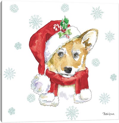 Holiday Paws VIII Canvas Art Print - Warm & Whimsical