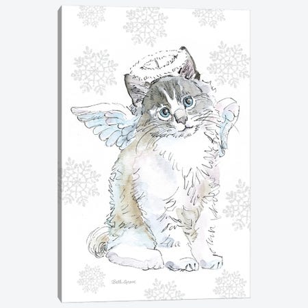 Christmas Kitties I Snowflakes Canvas Print #BEG33} by Beth Grove Canvas Art Print