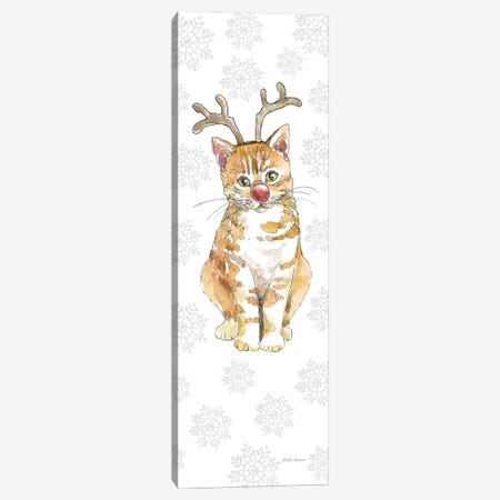 Christmas Kitties III Snowflakes Canvas Print #BEG35} by Beth Grove Canvas Artwork