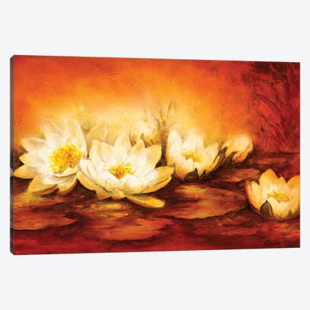 Water Lilies Canvas Print #BET7} by Betty Jansma Canvas Print