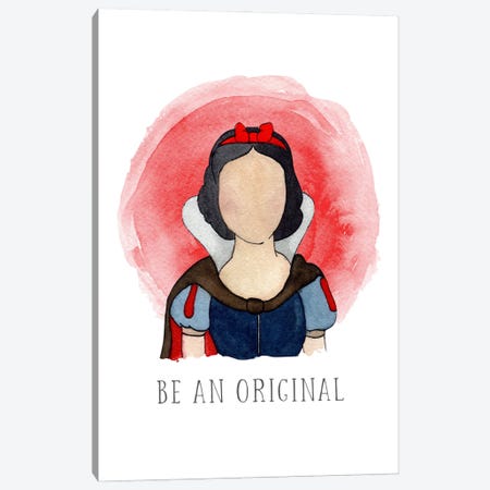 Be An Original Like Snow White Canvas Print #BEY13} by Bright Eyes Art & Design Art Print