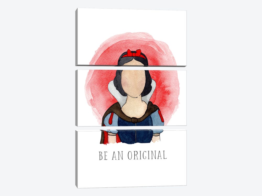 Be An Original Like Snow White by Bright Eyes Art & Design 3-piece Art Print