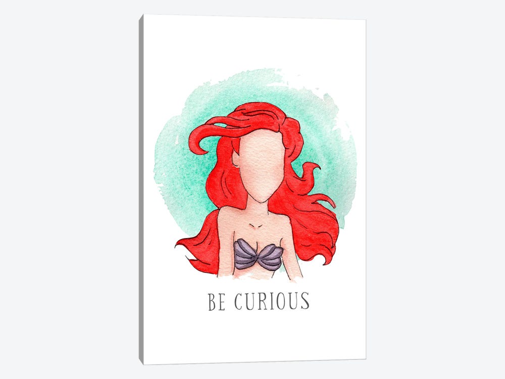 Be Curious Like Ariel by Bright Eyes Art & Design 1-piece Canvas Art