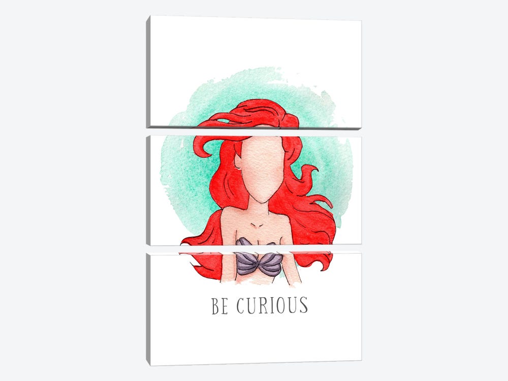 Be Curious Like Ariel by Bright Eyes Art & Design 3-piece Canvas Artwork