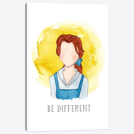 Be Different Like Belle Canvas Print #BEY4} by Bright Eyes Art & Design Canvas Wall Art
