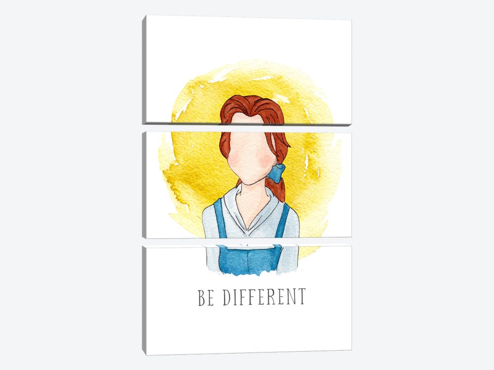 Be Different Like Belle by Bright Eyes Art & Design 3-piece Canvas Art