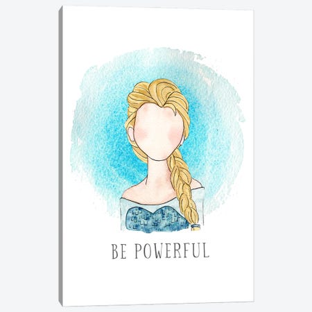 Be Powerful Like Elsa Canvas Print #BEY6} by Bright Eyes Art & Design Canvas Artwork